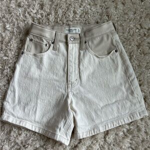 Abercrombie & Fitch Cream Jean Shorts